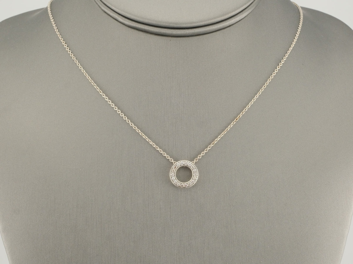 Pandora 925 Silver Necklace, 17 in