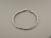 925 Silver Diamond Bracelet, 7 in