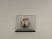 14K Rose Gold Diamond Heart Ring, Size 9.25