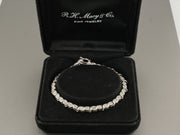925 Silver Diamond Bracelet, 7 in