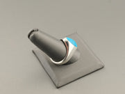 925 Silver Turquoise Cabochon Ring, Size 11