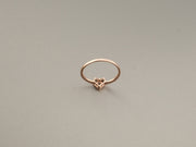 14K Rose Gold Diamond Heart Ring, Size 9.25