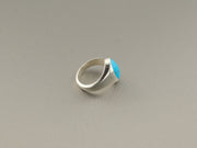 925 Silver Turquoise Cabochon Ring, Size 11