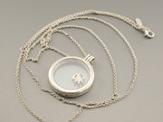 Pandora 925 Silver Floating Locket Necklace, 29 in