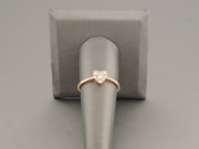 14K Rose Gold Diamond Heart Ring, Size 9.25