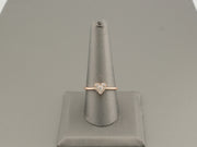 14K Rose Gold Diamond Heart Ring, Size 9.25