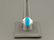 925 Silver Turquoise Cabochon Ring, Size 11