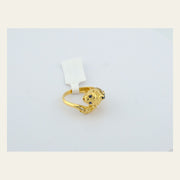 18K Gold Snake Ring with Blue Sapphires and Diamond Accents, alternate view 4