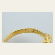 18K Gold Snake Ring with Blue Sapphires and Diamond Accents, alternate view 5