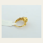 18K Gold Snake Ring with Blue Sapphires and Diamond Accents, alternate view 8