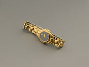 Movado Museum Women Gold Steel Black Dial Watch Swiss