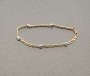 14K Gold Diamonds Panther Link Bracelet