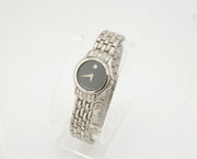 Movado Museum Women Stainless Steel 24mm Black Dial Watch Swiss