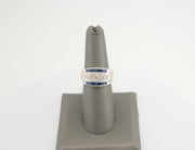 14K White Gold Diamonds and Sapphires Ring, alternate view 3