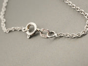 14K White Gold Horseshoe CZ Necklace, alternate view 5