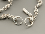 Sterling Silver Skull Necklace Waist Belt Chain, alternate view 8