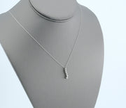 14K White Gold Diamond Pendant Necklace