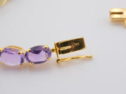 14K Gold Multicolor Gemstones Rainbow Tennis Bracelet, alternate view 5