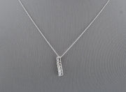 14K White Gold Diamond Pendant Necklace, alternate view 4
