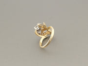 14K Gold Diamond Floral Ring, alternate view 8
