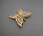 14K Gold China Jade Butterfly Pendant, alternate view 3