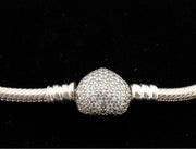 Pandora 925 Silver CZ Heart Bracelet, alternate view 2