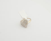 10K White Gold Heart Diamond Ring, alternate view 7