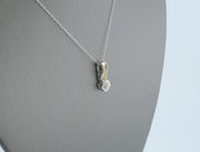 14K White Gold Diamond Pendant Necklace, alternate view 7