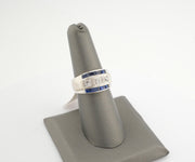 14K White Gold Diamonds and Sapphires Ring
