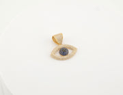 14K Gold CZ Eye Pendant, alternate view 6