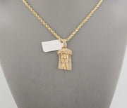 14K Gold Diamonds Jesus Pendant, alternate view 4