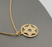 14K Gold Jewish David Star Pendant, alternate view 7