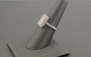 14K White Gold Rectangular Diamond Ring, alternate view 5