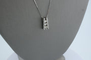 14K White Gold Diamond Pendant Necklace, alternate view 3