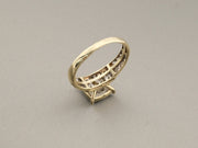 14K Gold Diamond Square Wedding Ring, alternate view 6