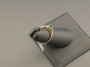 14K Gold Emerald Diamonds Ring, alternate view 8
