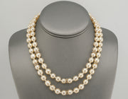 Miriam Haskell Baroque Niki Glass Pearl 2 Strand Crystal Necklace