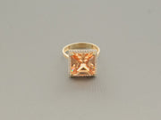14K Gold CZ Champagne Stone Ring, alternate view 8