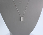 14K White Gold Diamond Pendant Necklace, alternate view 4