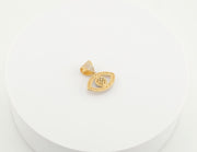 14K Gold CZ Eye Pendant, alternate view 8