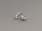 14K White Gold Diamonds Earrings, alternate view 4