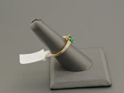 14K Gold Emerald CZ Ring, alternate view 2