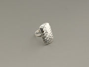 Sterling Silver Hammered Style Oversize Ring, alternate view 5