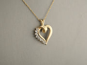14K Gold Lab Diamonds Heart Pendant, alternate view 2