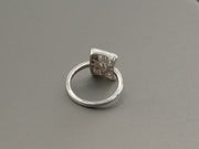 14K White Gold Rectangular Diamond Ring, alternate view 8