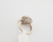 10K White Gold Heart Diamond Ring, alternate view 5