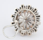 18K White Gold Halo Mabe Pearl Diamonds Earrings, alternate view 5