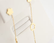 18K Gold Brown Yellow Glass Dangle Earrings, alternate view 6