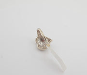 10K White Gold Heart Diamond Ring, alternate view 6