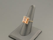 14K Gold CZ Champagne Stone Ring, alternate view 7